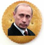 Vladimir Putin on a Ritz cracker